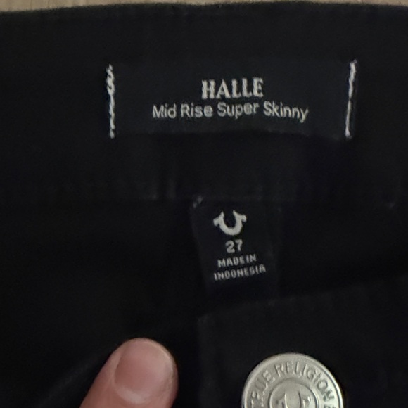 True Religion Halle Black Skinny Jeans - Picture 2 of 8